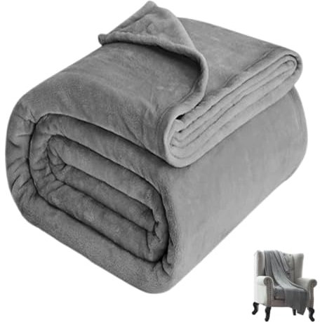 HOLIDYOYO Flauschige Weiche Decke aus Fleece Maschinenwaschbar Bequeme Überwurfdecke für Sofa und Bett Leichte Sommerdecke für Büro und Zuhause Vielseitige Nickerchendecke