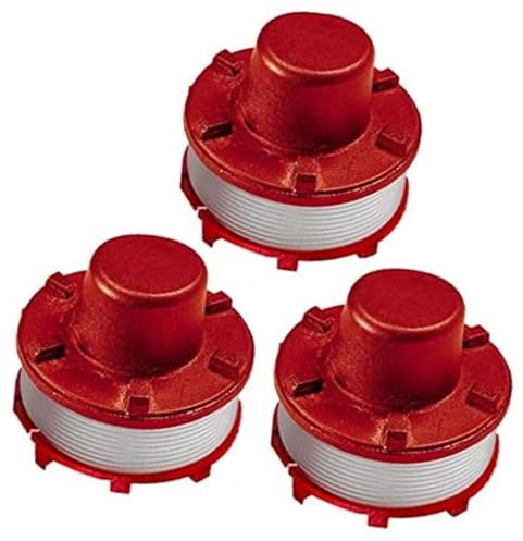 Jodriva 3-teilige Fadenspule for Einhell CE-CT 36/30 Li E Solo AGILLO 36/255 BL AGILLO 18/200 Rasentrimmer, Ersatzteilnummer 3405096, Länge 8 m