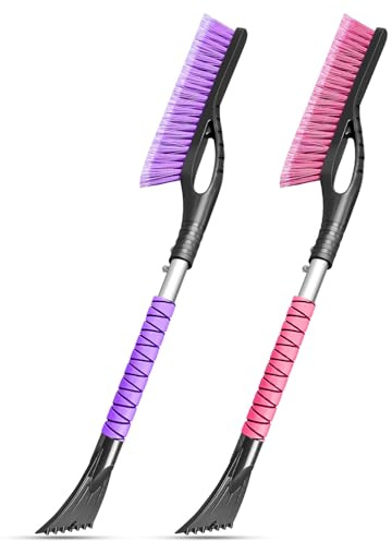 HEEYA 2 Pack 27 Inch Snow Scraper and Snow Brush for Car SUV Truck