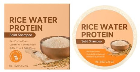 Reisshampoo Bar, Reiswasser Shampoo Conditioner Seife, Rice Water Shampoo Bar, Natural Haarseife für Männer und Frau, Shampo Seife für Haar Nährend, Volumenstärkend und Stärkend (1)