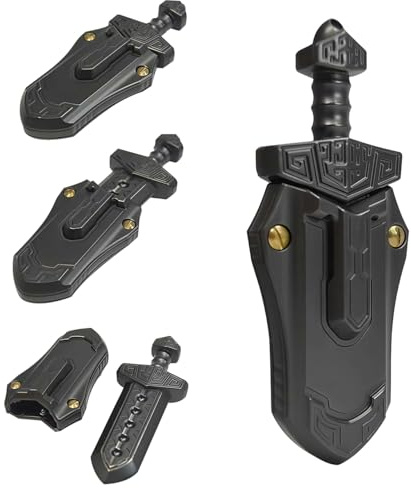 7JI Fidget Slider, Slider Toys Metal,Anti Stress Spielzeug für Erwachsene, Magnetische Metallspielzeuge,Schwert Entspannungsspielzeug,Anti-Angst-Schreibtischspielzeuge für Büro,ADHS,Autism