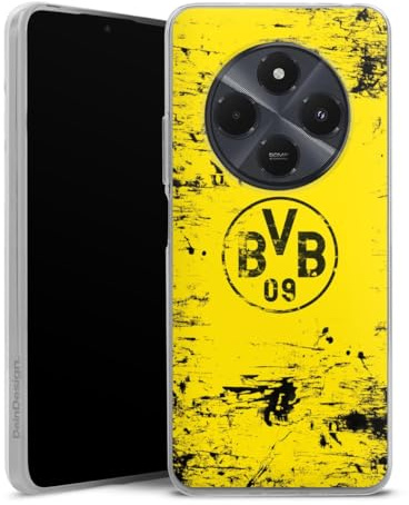 DeinDesign Silikon Hülle kompatibel mit Xiaomi Redmi 14C Case transparent Handyhülle Borussia Dortmund Offizielles Lizenzprodukt BVB