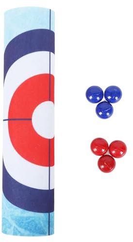 KIMISS Kompaktes Curling-Brettspiel-Set – Tisch-Curling-Spielspaß, Kompaktes Curling-Brettspiel, Tragbares Mini-Tischspiel-Spielzeug für Erwachsene, Familien, Schulreisen