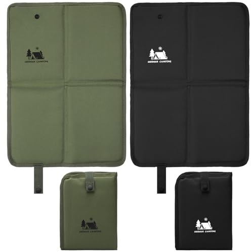LOLANIUT 2pcs Sitzkissen Outdoor Faltbar, 39.5 x 28.5 cm, Sitzunterlage für Kinder, Thermo Sitzkissen aus Oxford-Stoff, Sitzpolster für Camping, Picknick und Reisen