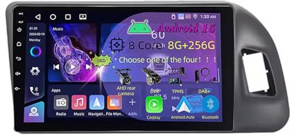 9 Zoll Doppel Din Android 15 Autoradio,für Audi Q5 2005-2017,mit CarPlay Rückfahrkamera Lenkradsteuerung Bluetooth GPS Navigation FM Digitalradio WiFi(C3 4+64G)