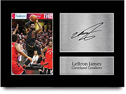 HWC Trading Lebron James A4 Ungerahmt Signiert Gedruckt Autogramme Bild Druck-Fotoanzeige Geschenk Für Cleveland Cavaliers Basketball-Fans