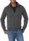 Amazon Essentials Felpa con Collo a Lupetto con Cerniera Integrale Uomo, Carbone Puntinato, XXL