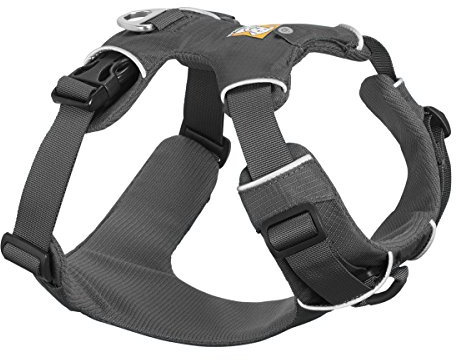 RUFFWEAR Front Range Hundegeschirr, Reflektierendes Gepolstertes Zerrfreies Hundegeschirr, Zwielichtgrau, XS