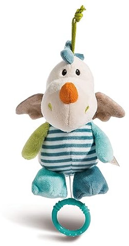 NICI Aufzieh-Spieluhr Drache Dragilu ab 0+ Monaten für Jungen und Mädchen – Spieluhr Baby – Einschlaf-Hilfe für Babys und Säuglinge – Ideal für Babybett, Kinderwagen & Wiege – Spieluhr Musik – 43708
