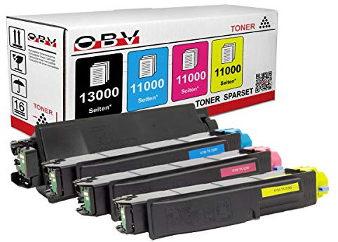 OBV Sparset 4X Toner kompatibel mit Kyocera ECOSYS M6235cidn M6235cidnt M6635cidn P6235cdn schwarz, Cyan, Magenta, gelb