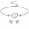 LYL.Adorer Schmuckset Silber 925 Damen,Herz Armband Ohrringe mit 5A Zirkonia,Geschenke für Frauen