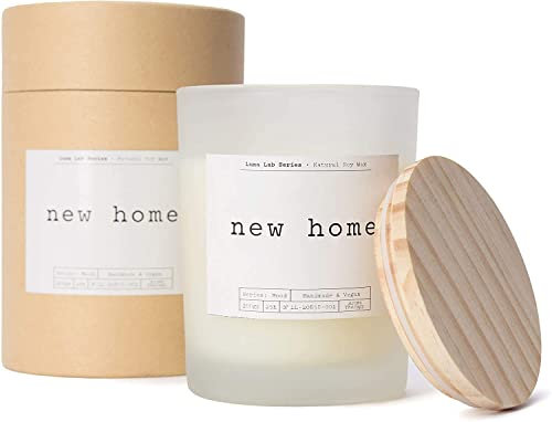 Lumaland Luma Lab Duftkerze Moods New Home - Aroma & Entspannung - aus 100% veganem Sojawachs - Duftmomemte für Zuhause - Kerze im Glas - nachhaltig, vegan, stilvoll - Home - Aroma & Entspannung