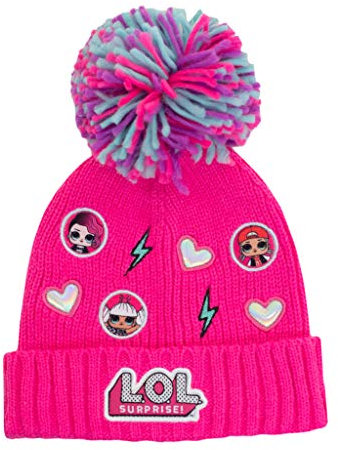LOL Surprise Character Icons Mütze mit Pom, Mädchen, One Size, Rosa, Offizielle Handelsware