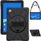 YHFZR Funda para Lenovo Tab M10 HD (2nd Gen) 10.1, 360°Rotativo Asa de Mano Porta con Hombro Funda Robusta Antichoque para Lenovo Tab M10 HD (2nd Gen) 10.1 TB-X306F/X306X, Negro