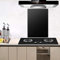 32nd Toughened Glass Kitchen Hob Splashback, Heat Resistant Tempered Glass Panel - Black (75CM X 60CM X 0.6CM)
