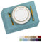 Home Brilliant Teal Placemats Set of 4, Thick Fabric Placemat, Durable Heat Insulation Table Mats for Dining/Kitchen Table, 33 x 48 cm, 4 Pcs, Teal