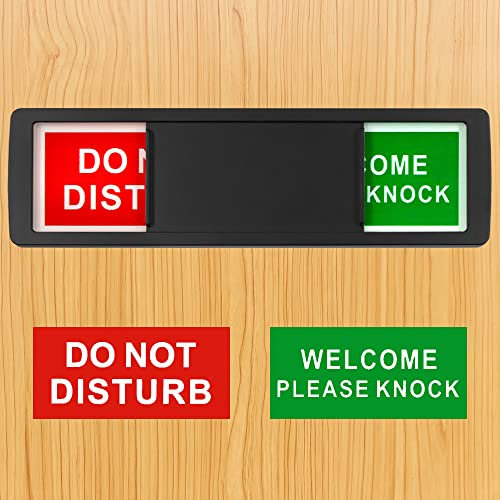 Sichtschutzschild, Do Not Disturb Schild, Welcome Please Knock Schild, Schiebeschild für Büros, Zuhause, 17.8 x 5cm