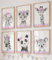 Eviepops Prints Set aus 6 Safaritieren für Kinderzimmer von Mädchen, Ungerahmter Druck, Blumen Schlafzimmerdekor, Kinder Wandkunst, Dekor im Babyzimmer, elefant giraffe löwe zebra panda koala (A4)