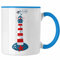 Trendation - Is Watt Tasse Geschenk Norddeutschland Moin Leuchtturm Kaffeetasse Möwe Nordnerney Sylt Fähr Baltrum (Blau)