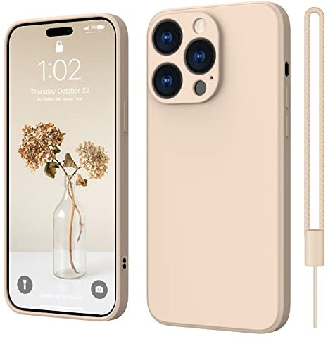 ElestBela iPhone 14 Pro Max Hülle Silikon Case, Ultra Dünn Slim mit Microfiber, Kratzfeste Rundumschutz Case Schutzhülle Hülle für iPhone 14 Pro Max 6.7'' 2022 Khaki