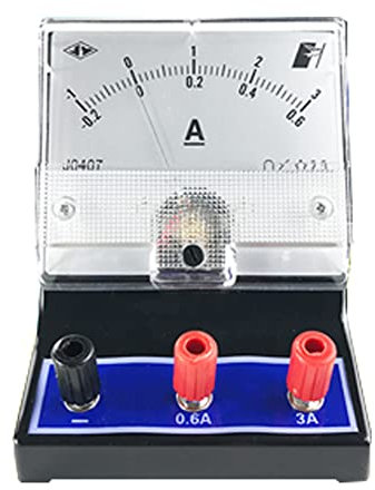 Amperometro analogico DC Misuratore di corrente rettangolare montato a pannello misuratore di elettricità per strumento didattico di fisica di classe scolastica