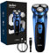 Sejoy Electric Razor for Men,Electric Shavers for Men,Face Shaver, Cordless Washable Rechargeable Shaving Machines,Pop Up Trimmer for Travel Home, LED Display,Fast Charging,Azur