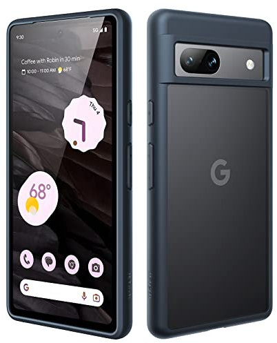 JETech Matt Hülle für Google Pixel 7a 6,1 Zoll 2023, Mattierte Durchscheinende Handyhülle Rückseite Dünn Schutzhülle, Anti-Fingerabdruck (Navy)