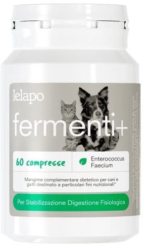 Milchsäureferenz für Hund und Katze, 60 Kapseln, Probiotika für Hunde und Katzen, Ergänzungsfuttermittel für Hunde und Katzen, Wiederherstellung der Darmflora, hergestellt in Italien