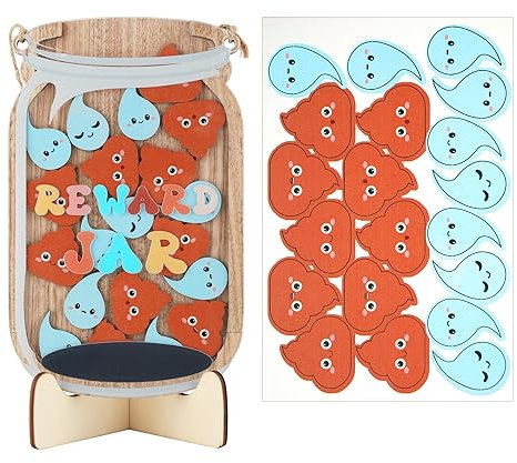 Pot de Récompense pour les Tout Petits, en Bois Pot de Récompense pour Enfants Pot de Récompense Mignon pour l'Apprentissage de la Propreté pour la Décoration de la Salle de Classe
