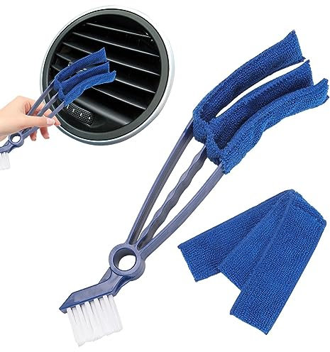 Stores vénitiens Brosse Nettoyage crevasses à Double tête avec 1 Manchon Amovible Outil Nettoyage Brosse plumeau Store fenêtre Outil Nettoyage crevasses