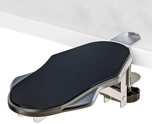 MEYAGOT Armauflage Schreibtisch, Handgelenkstütze Armlehne, 180° Drehbare Ergonomische Armlehnenstütze, Schreibtisch Verlängerung Armauflage Schreibtisch Extender Für Zuhause Und Büro (Schwarz)