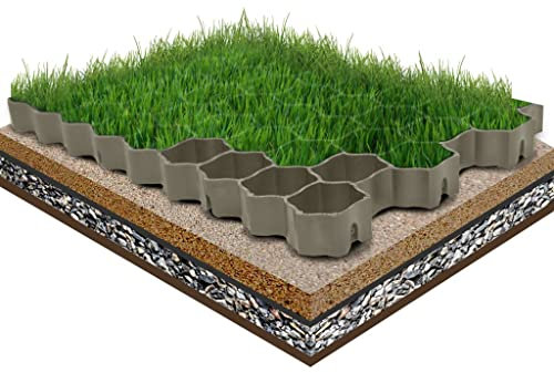 Rejilla de césped 16 piezas verde 60x40x3 cm Plástico
