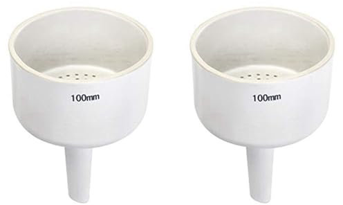 TsoLay 2 embudos de filtración Büchner de porcelana para laboratorio, 100 mm