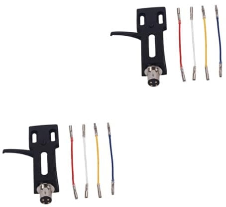 ibasenice Pcs Turntable Headshell Mount for Phono Replacement l Phonograph Head Holder Stylus Lead Wire