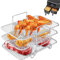 Air Fryer Racks for Ninja Dual, Three Layer 304 Stainless Steel Cooking Rack, Air Fryer AF300UK AF400UK Accessories, Grilling Rack for Ninja Stake/Instant/EMtronics Double Drawer Fryer