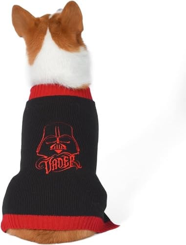 STAR WARS for Pets Darth Vader Dog Sweater, X-Small (XS) | Darth Vader Sweater for Dogs | Pet Apparel, Pullover Dog Sweater | Gift for Star Wars Fans, Darth Vader Gifts, Black