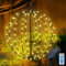Solar Garten Lichter - Wasserdichte Metall Lampen mit 120 LEDs in 8 Modi und Remote-Steuerung für den Einsatz an Weihnachten, im Innenhof, auf der Terrasse und am Balkon