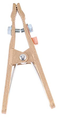 KITANDOVE Welding Clip Heavy Duty Clamps Ground Cable Clip Welding Machine Earthing Clamp Ground Clamp Heavy Duty Earth Clamp Electrical Cable Welding Clamp Manual Welder Clamp Copper Golden
