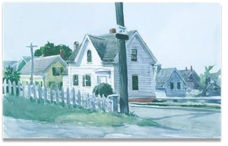 xukgmsg WeißEs Haus Mit Dachfenster Leidrucken GemäLdereproduktionen Von Edward Hopper Wandkunst FüR Moderne Wohndekoration Drucken 110x70cm