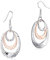Two-Tone Geometric Dangly Earrings for Women Gold and Silver Double Oval Drop Earrings Boho Earrings Hypoallergenic Earrings