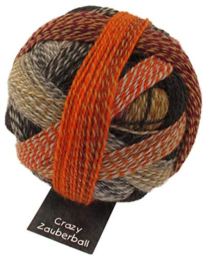 Schoppel Zauberball Crazy | Nachhaltige Sockenwolle mit Farbverlauf | Sockengarn zum Stricken oder Häkeln | bunte Strumpfwolle 100g (2092 Schokoladenseite)