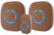 Campanello senza fili, portata 300 m, impermeabile, con 1 ricevitore plug e 2 trasmettitori, 52 melodie con flash a LED, modello CXR (marrone scuro)