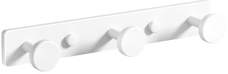 Crochets Blanc/noir/gris 3/4/5/6/7/8, Porte-manteau En Alliage D'aluminium, Patère Simple Et Élégante, Crochet Mural Solide Et Robuste, Adapté Pour Salle De Bain, Entrée, Derrière La Porte(White,20cm/