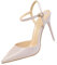 Sandali da donna con tacco alto, eleganti chiusi, scarpe da sera con punta a punta, fibbie, slip-on, tacchi a spillo, décolleté in tinta unita, Lilla, 40