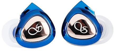 Shanling SONO HiFi Kopfhörer, hochauflösende 2DD+1BA IEMs, dreifach dynamische Hybrid-Ohrhörer verlustfrei, 2-poliger Abnehmbarer Stecker, 3,5-mm-Stecker, Zwei Paar austauschbare Ohrstöpsel (Blue)