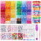 XIMISHOP 3680PCS Pony Beads ，2400PCS Colorful Hair Beads 48 Colors 6x9mm Rainbow Plastic Pony Bead for Hair Braids Craft Beads Kit Friendship Bracelet Making