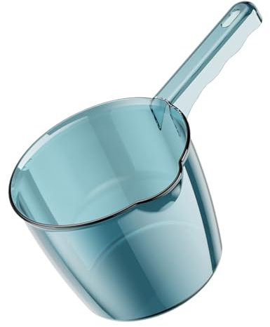 Bath Scoop Jug – Transparent Bath Mugs Handle, Ladle Pouring Cup Set | Kitchen Rinse Jug Vegetable Dipper, Fruit Wash Container Bathroom Dipper, Multiuse Pitcher Scoop Basin Washing Pouring