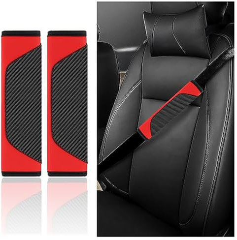 LUUXWPFZ 2 Stück Gurtpolster Auto, für Audi Q3 S-Line/Q3 Quattro/Q3 Sportback/Q5/Q5 rutschfest Atmungsaktiv Auto Sicherheitsgurtschutz Abnehmbar Auto Sicherheitsgurt Bezüge,C