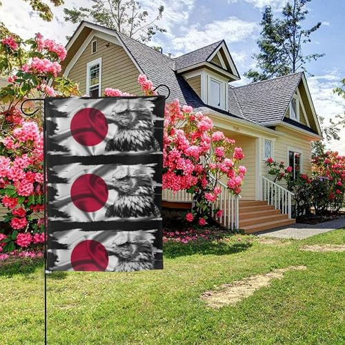 Bandiera giapponese con aquila, bifacciale, 28x40 pollici, decorazione per esterni