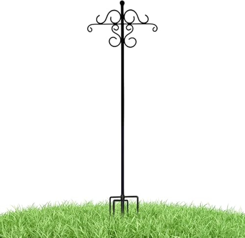 Stand per mangiatoia per uccelli - da esterno multi gancio per alimentazione per uccelli, visione della fauna selvatica con stazione sospesa, gancio robusto per prato da giardino del cortile,